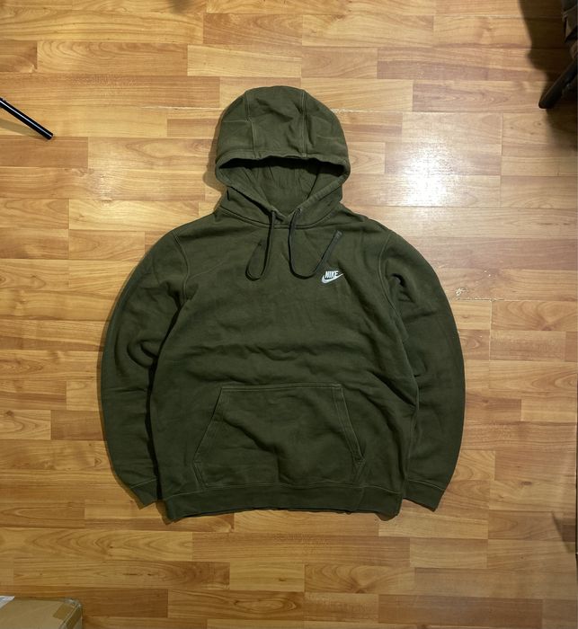 (L) NIKE Хаки худи кофта толстовка зеленая худі hoodie