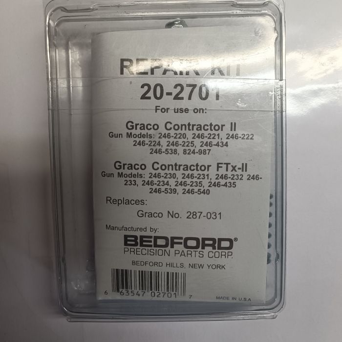 Zestaw naprawczy do pistoletu GRACO CONTRACTOR II, FTX II zamiennik