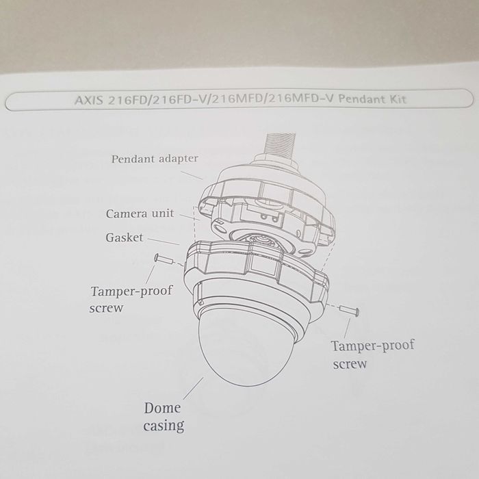 Zestaw do podwieszania kamer kopułowych AXIS 216FD