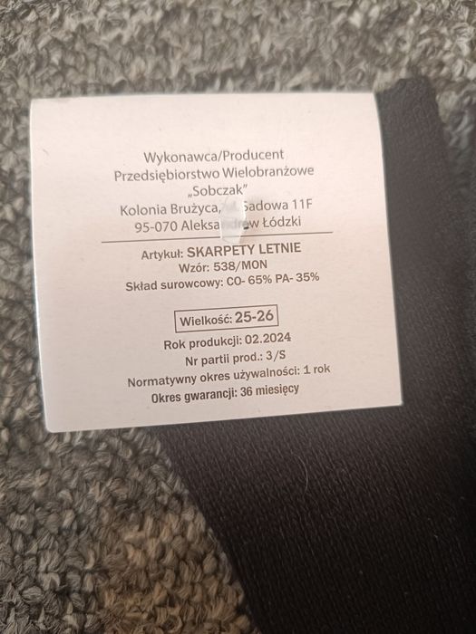 Skarpety wojskowe 538/MON  5 par