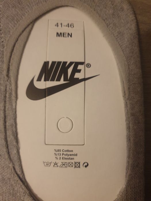 Stopki 41 - 46 skarpety baleriny 3 szt Nike czarne szare białe stopki