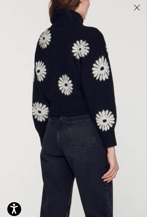 Кардиган кофта Sandro з квітами