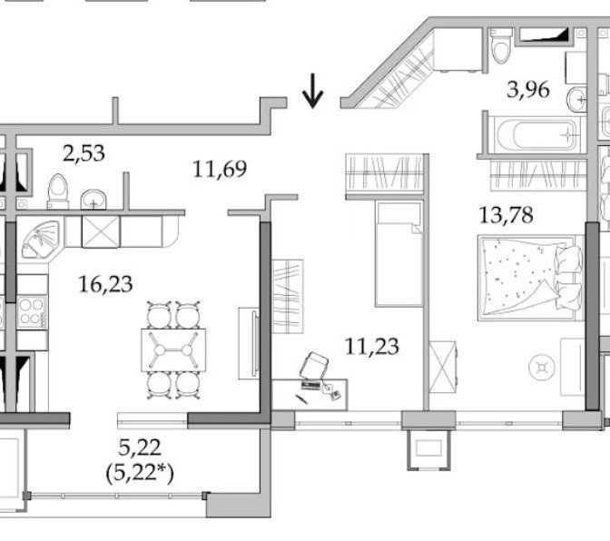 2-rooms apartment apartment by the address st. Svobody pr (area 67,5 m²) - Atlanta.ua - photo 9
