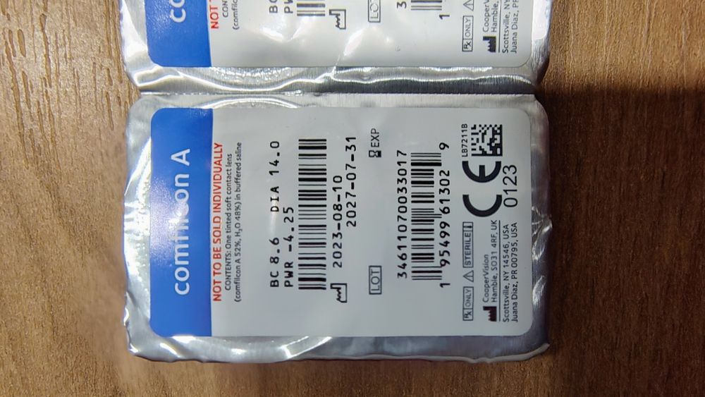 Soczewki kontaktowe miesięczne -4,25