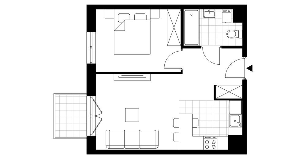 2-pokojowe mieszkanie 39 m² + balkon Bez Prowizji - View 4