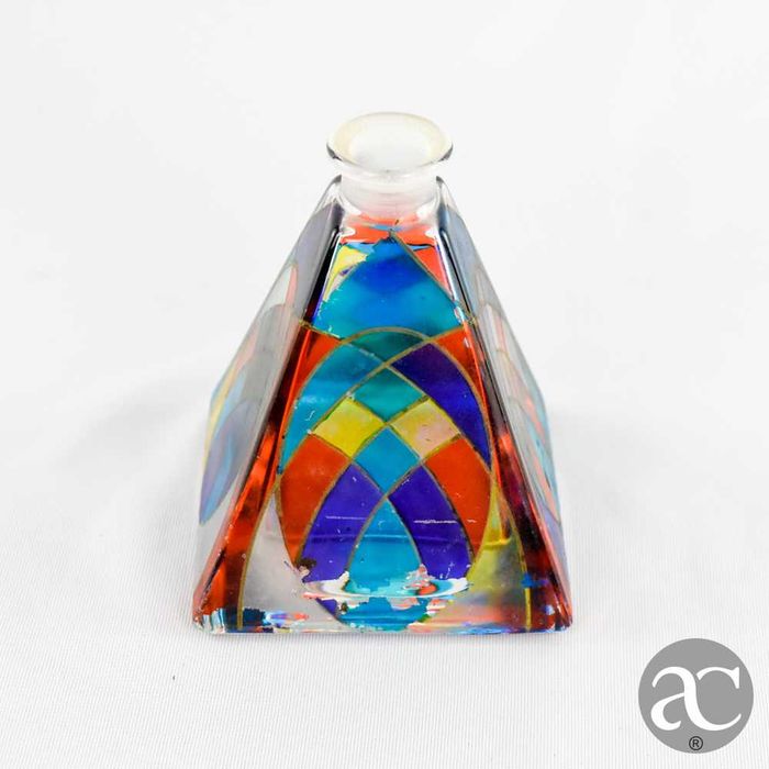 Frasco de perfume em vidro de Murano, pintado à mão