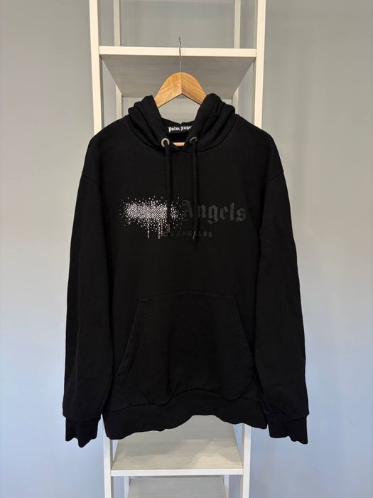 PALM ANGELS Rhinestone Sprayed Hoodie