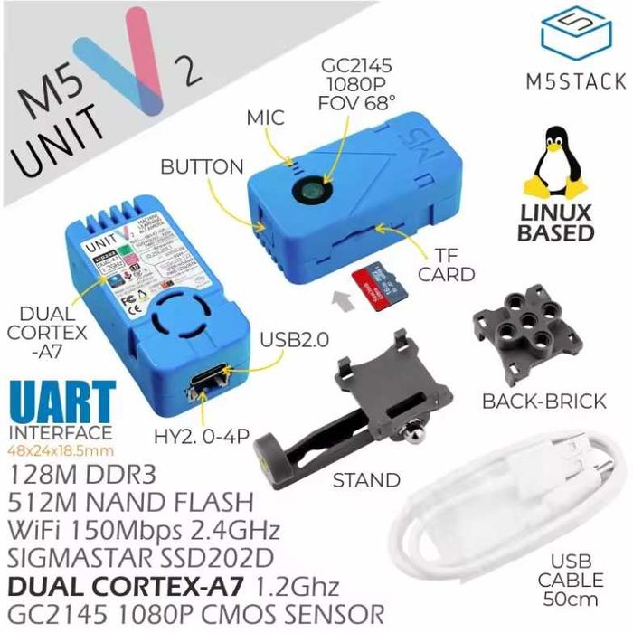 M5Stack Official M5Stack UnitV2 - The standalone AI Camera