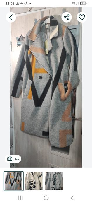 Plaszcz damski szary jesienny