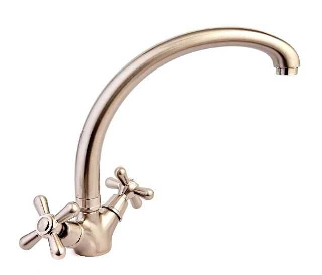 Новий ЛАТУНИЙ змішувач, кран з високим носом для кухні. Супер якість!