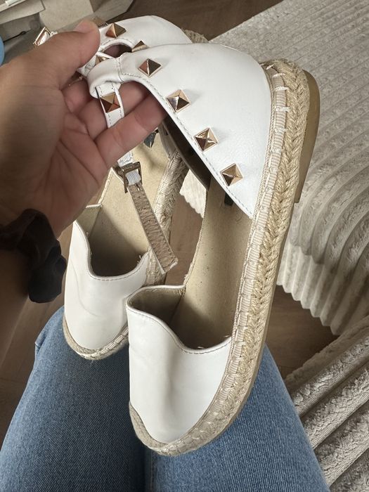 Sandaly espadryle ćwieki
