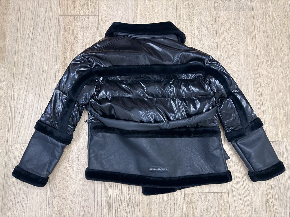 Жіноча дублянка Maniere De Voir M чорна з поясом