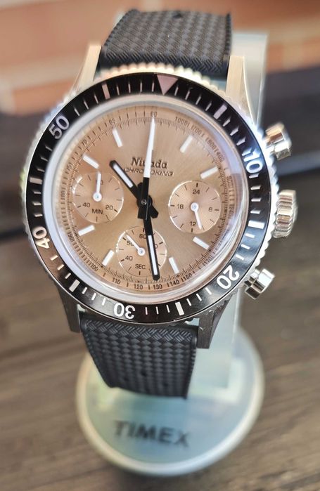 Nivada Grenchen Chronoking Mecaquartz Salmon Skoczów • OLX.pl