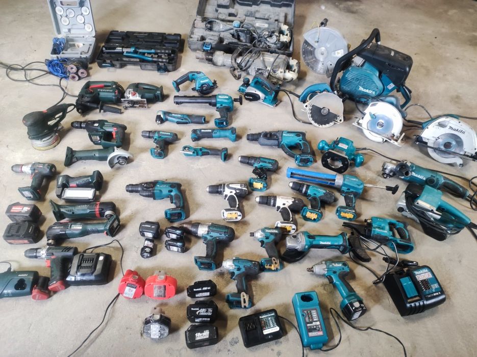 Sprzedam narzędzia Makita Metabo Mać Allistet Młotowiertarka Szlifierk