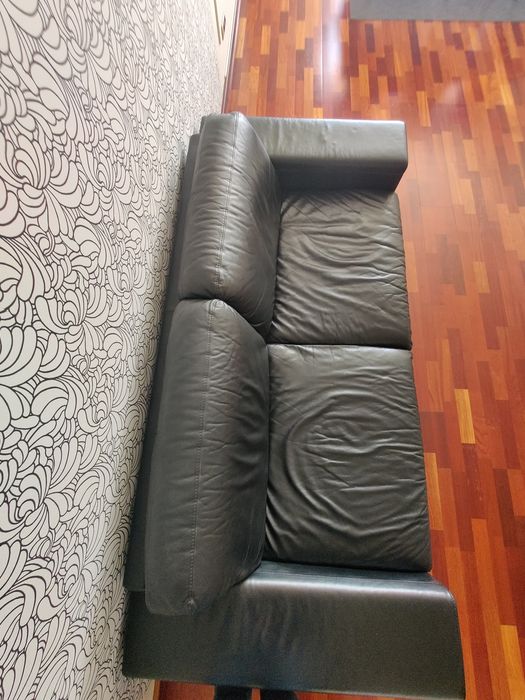 Sofá Pele Preto Divani Divani
