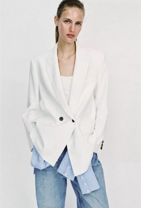 Піджак блейзер ZARA білий