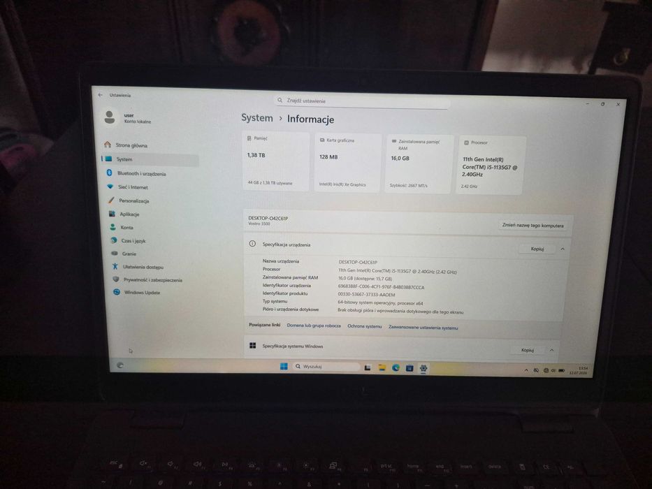 Laptop poleasingowy DELL 15'