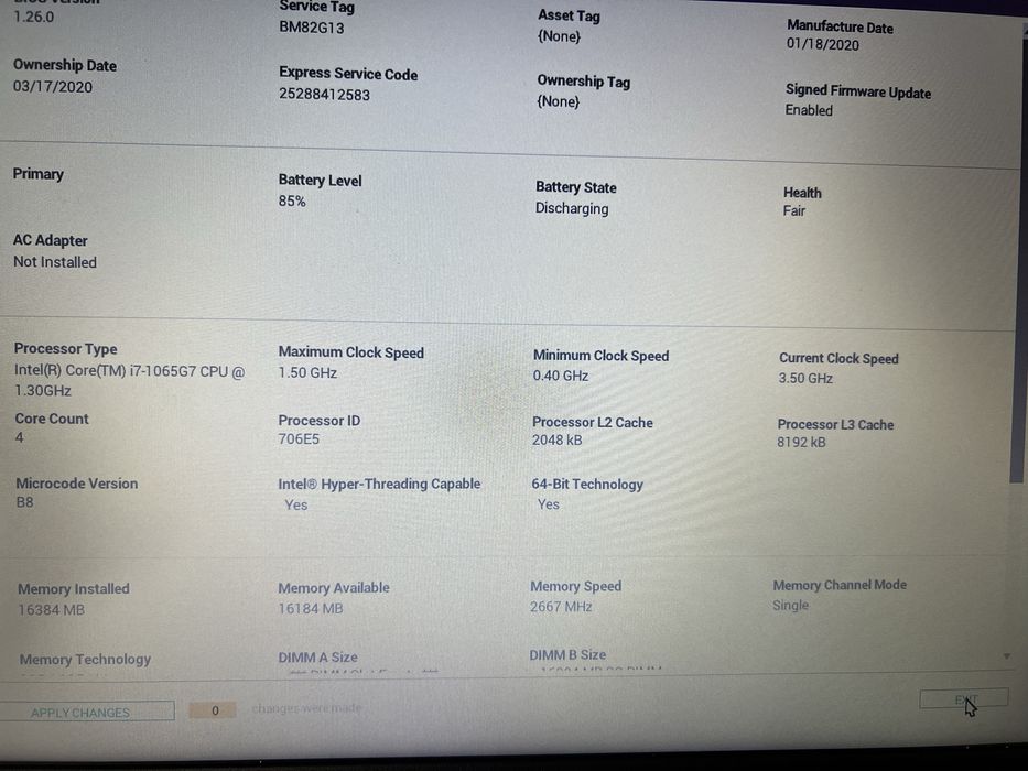 Laptop Dell Inspiron 3593 i7-1065G7 16GB 240GB