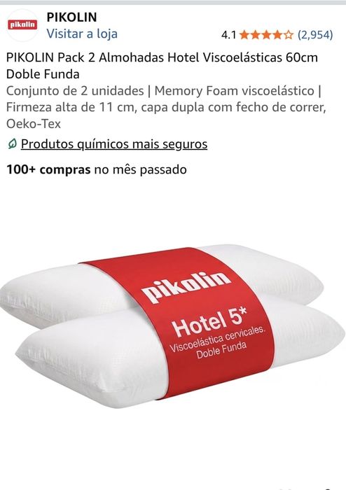 Pack 2 Almofadas pikolin novas (vendo em separado)