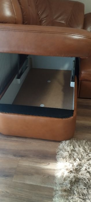 Narożnik skórzany  ława stan idealny