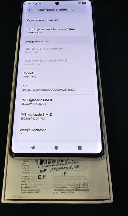 Google Pixel 7 Pro. Okazja!