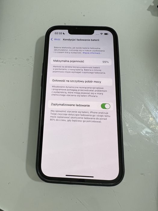 Iphone 13 - 99% kondycja baterii