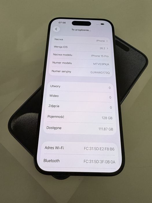 iPhone 15 Pro 128gb Blue Titanium Bateria 91% od nowości