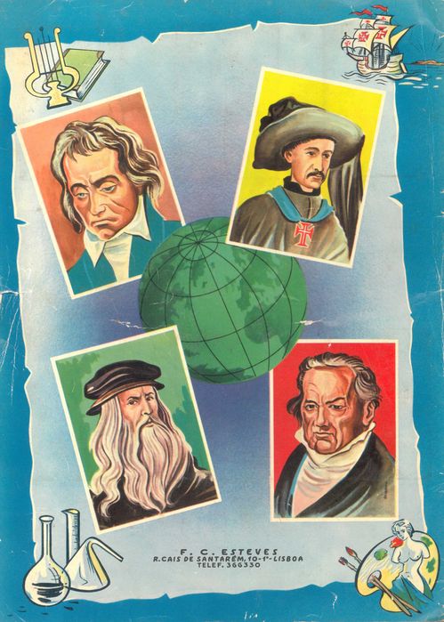 Cadernetas de Cromos pintados à Mão e esmaltados, portuguesas da década de 1950