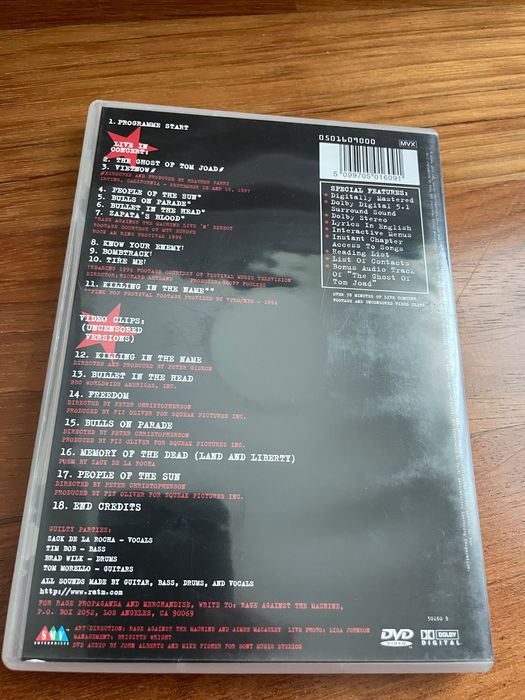 DVDs Rage Against the Machine - Excelente Estado