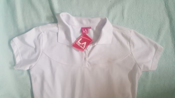 La Gear- sliczna koszulka polo nowa 18 biala