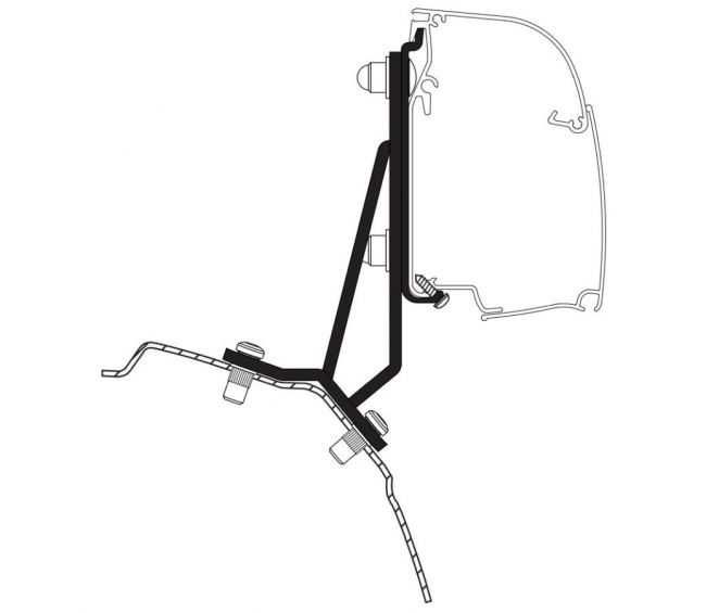 Adapter do markizy ściennej Omistor 4200 Ford Transit / Tourneo Custom L1H1 (RHD) 2,6 m - Thule