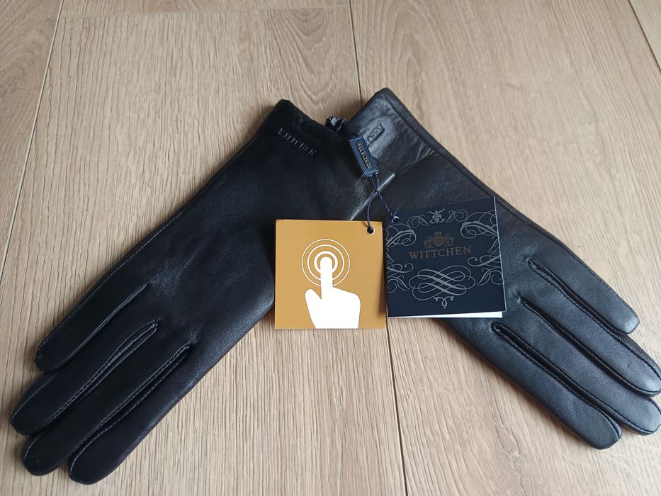 Wittchen, damskie rękawiczki skórzane, śliczne, ocieplane