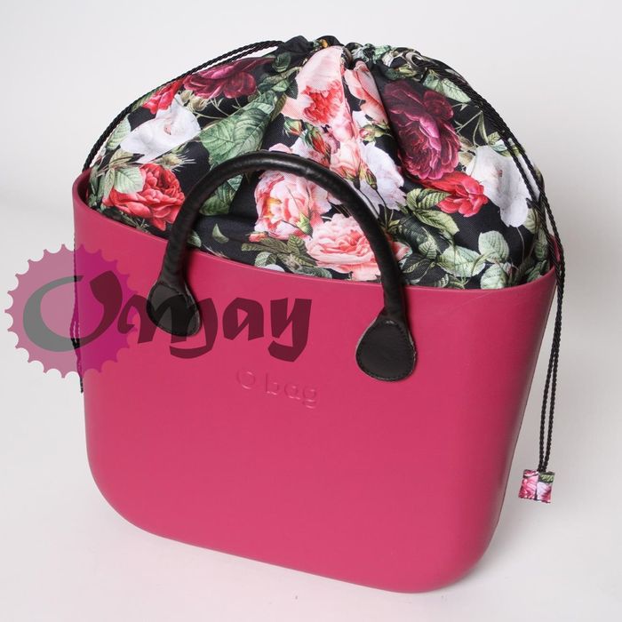 Czarny organizer do OBAG STANDARD WOREK kwiaty ogród 2kieszenie OMAY