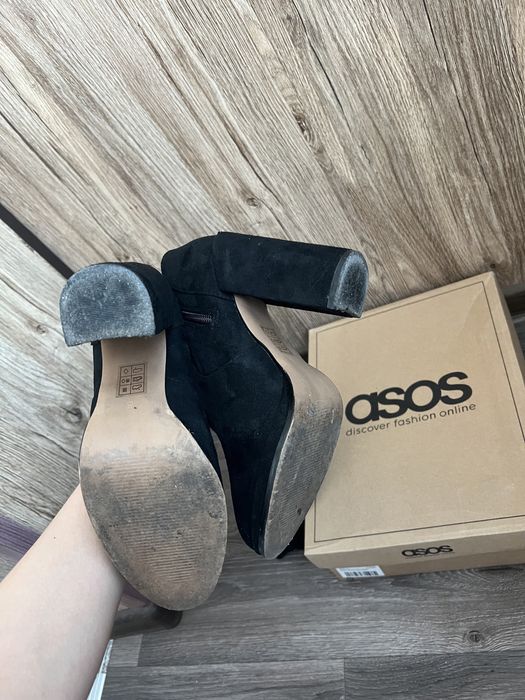 Ботфорты ASOS замшевые