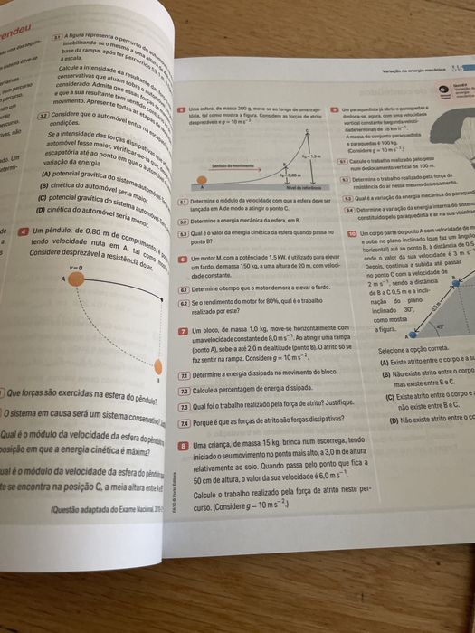 Manual, caderno de atividades, caderno de laboratorio de Fisica 10 ano