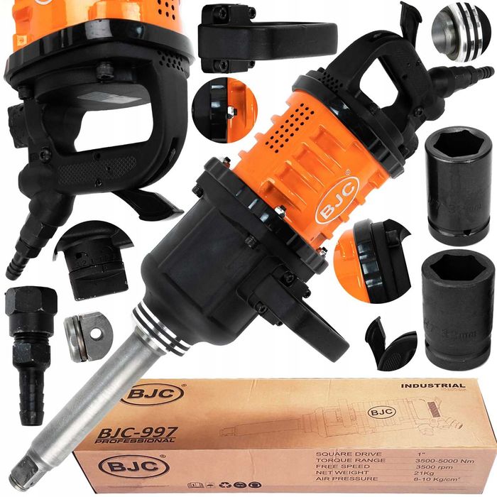 Пневматичний ударний гайковерт BJC 997 5500Nm M80532, ударный 1