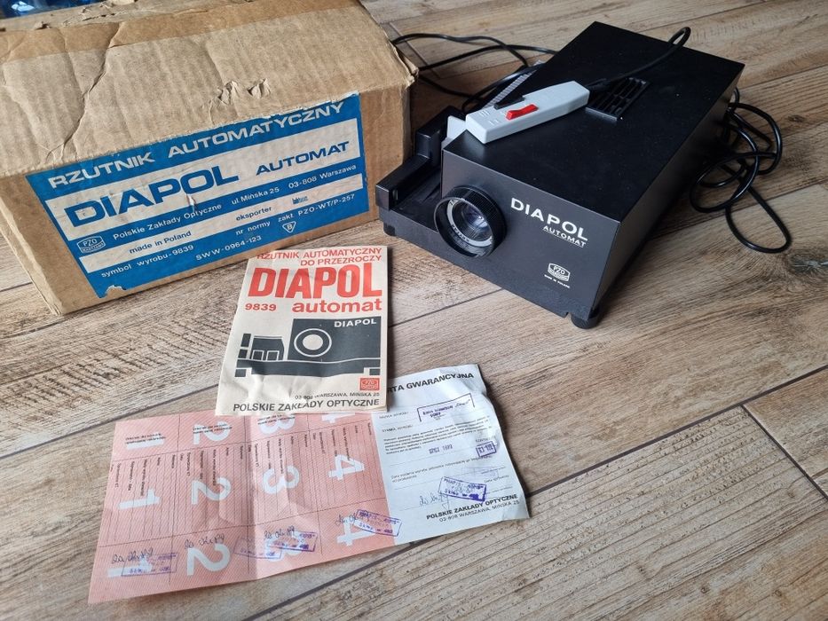 Rzutnik Auto. Diapol 9839 z kartą gwarancyjną+ karton + książeczka obsługi