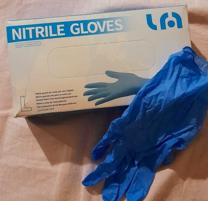 Rękawiczki nitrylowe L