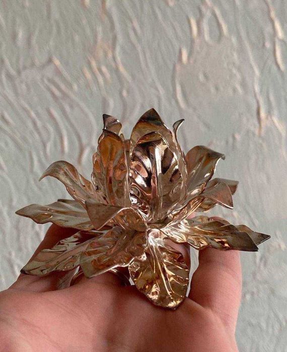 Подсвечники цветы Посеребренные Германия