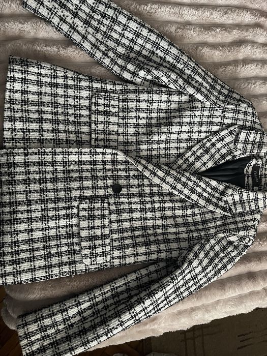 Піджак в гусячу лапку подовжений