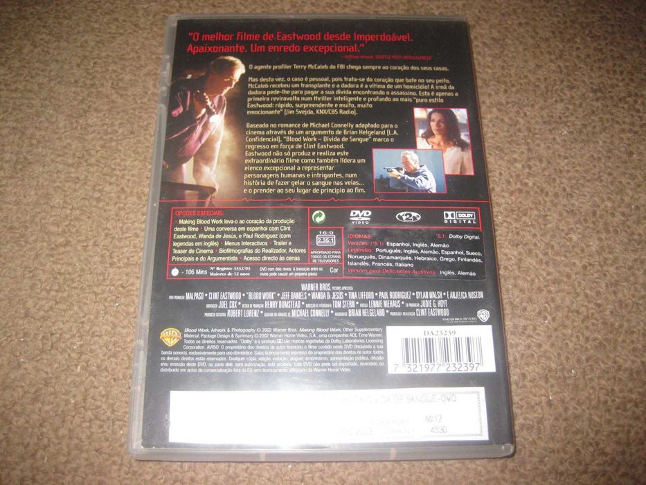 DVD "Dívida de Sangue" com Clint Eastwood