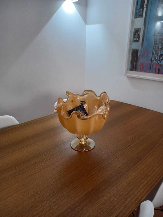 Centro mesa Cristal de Murano, Veneza (com certificado)