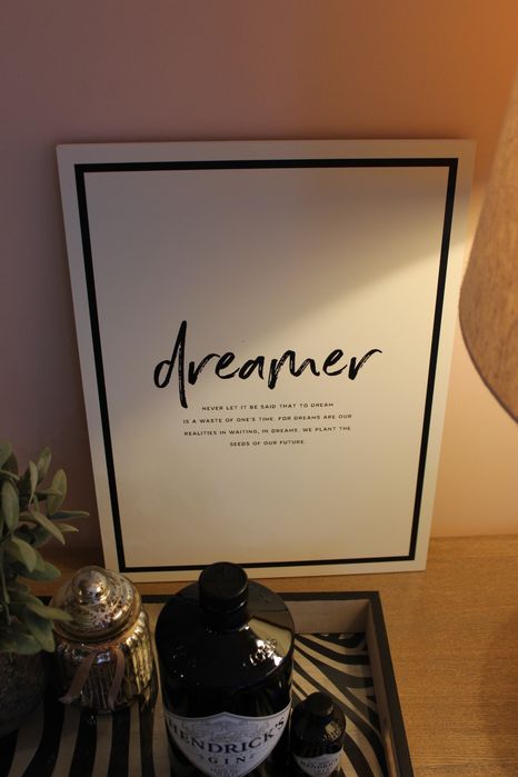 Quadro/Painel Dreamer preto e branco, novo