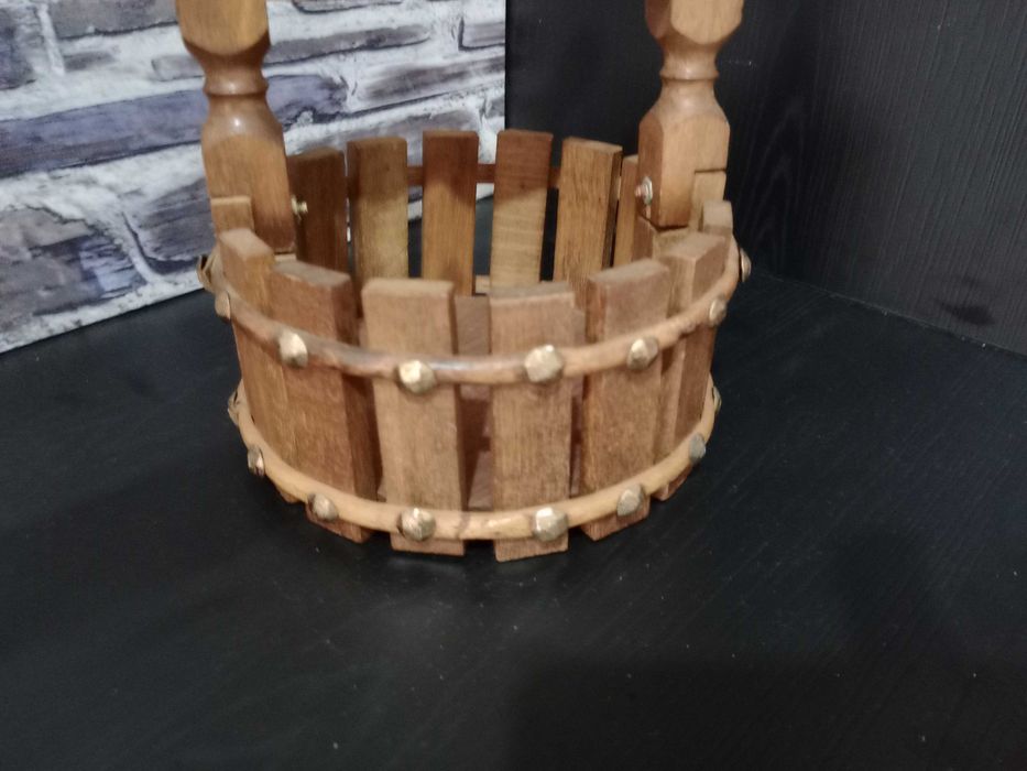 Engenho quebra Nozes, em madeira de castanho e Cobre - Feito à mão