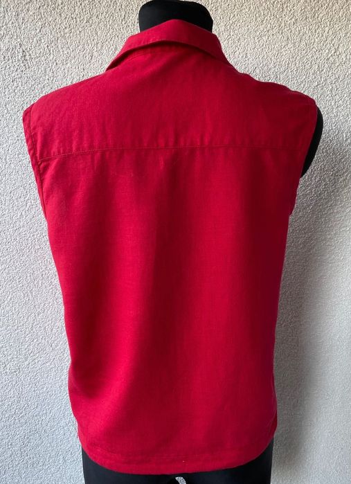 Koszula len czerwona S