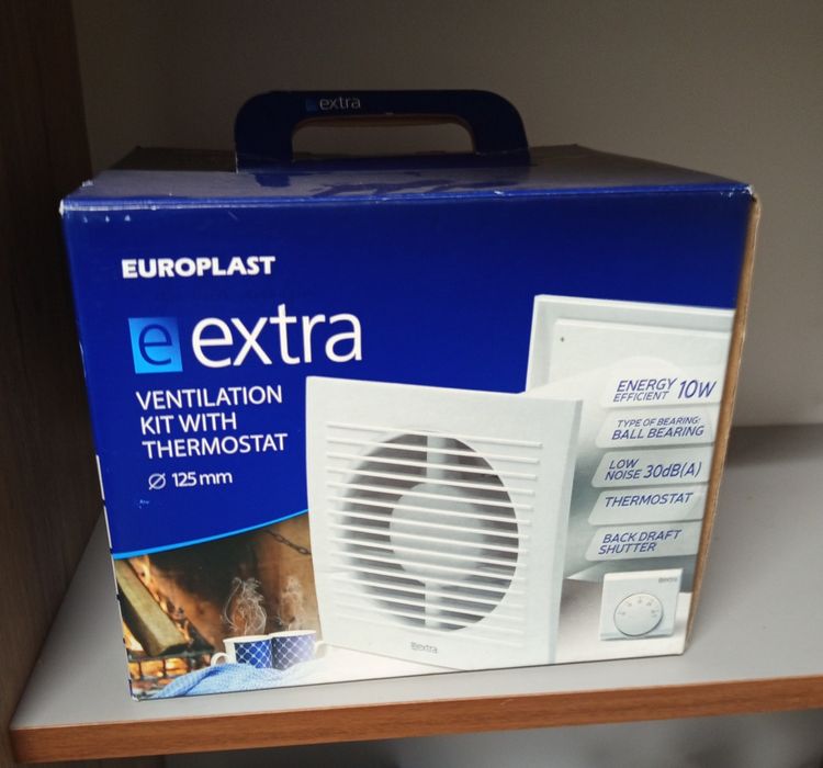 Zestaw wentylacyjny wywiewny z TERMOSTATEM 125 mm