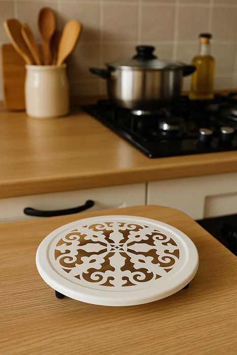 Металлическая подставка под горячее с 3D рисунком