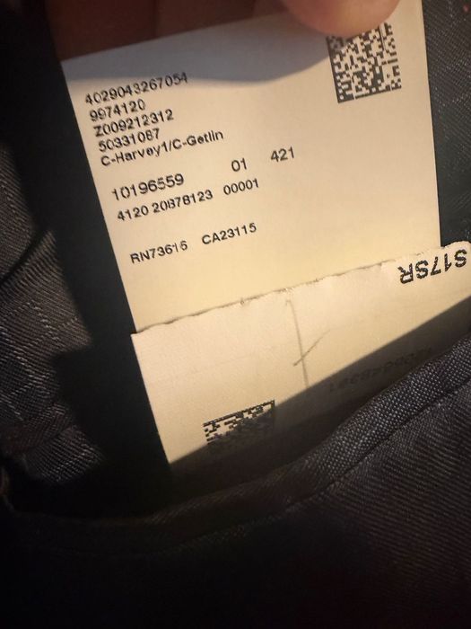 Boss Hugo Boss wełniany garnitur granatowy  -  52