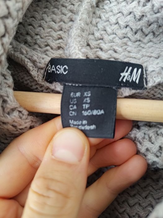 Beżowy długi golf H&M