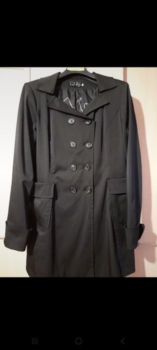 Płaszczyk czarny wiosenny Ryłko XXL